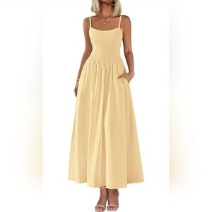 NWT Pretty Garden Elegant Cream Maxi Dress